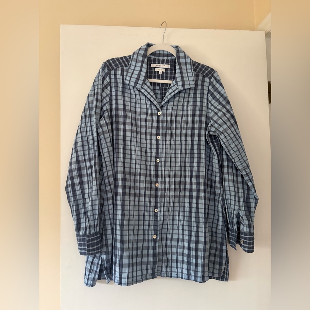Foxcroft check blouse